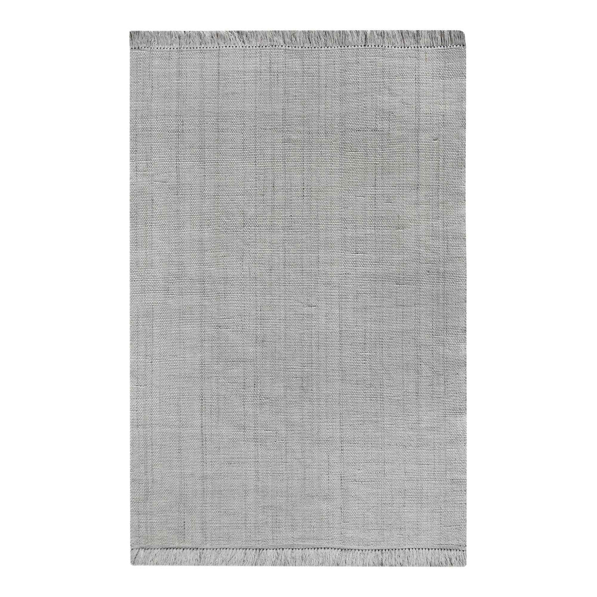 Monolith & Heart Fathom Hand-Woven Recycled PET Rug, Natural White & Grey