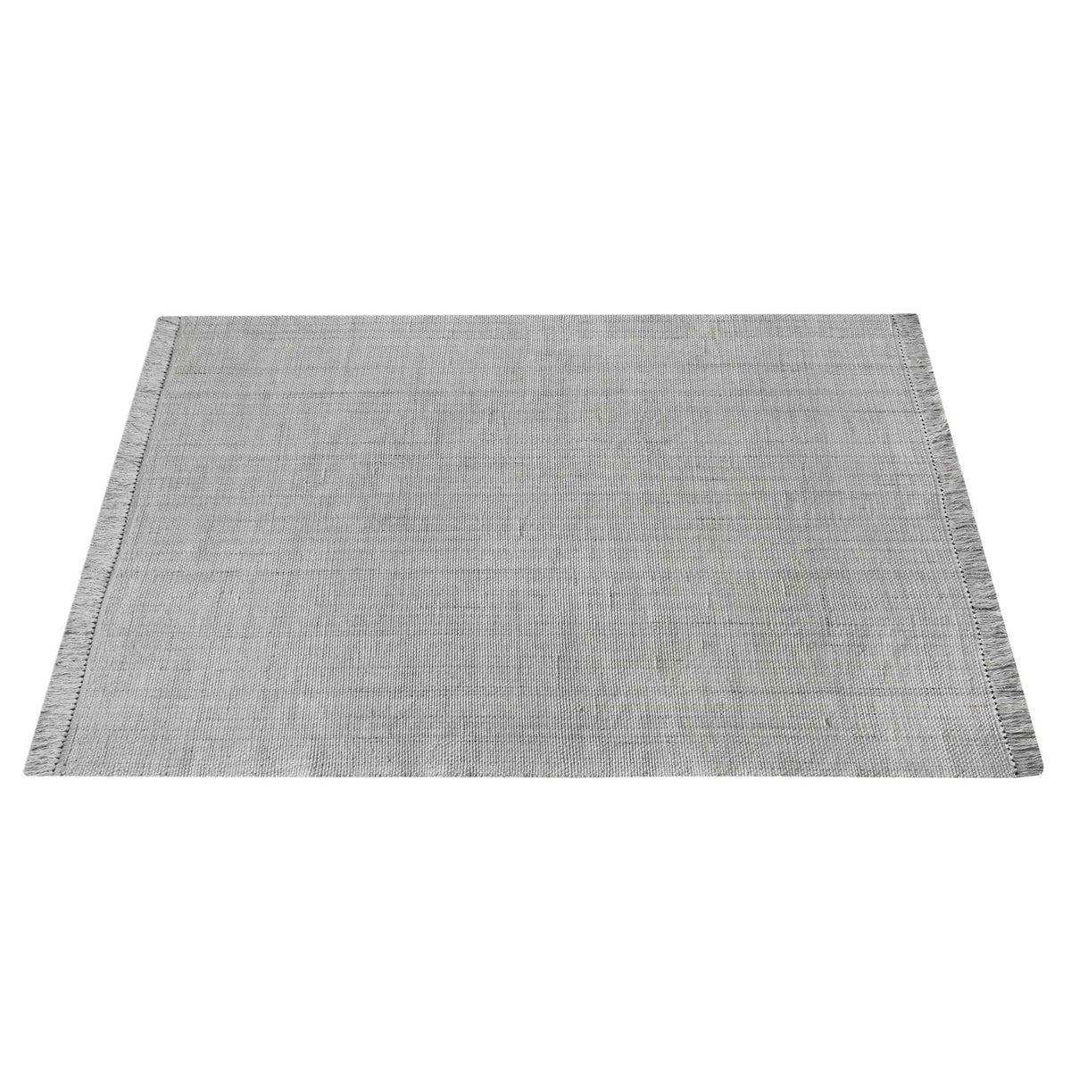 Monolith & Heart Fathom Hand-Woven Recycled PET Rug, Natural White & Grey