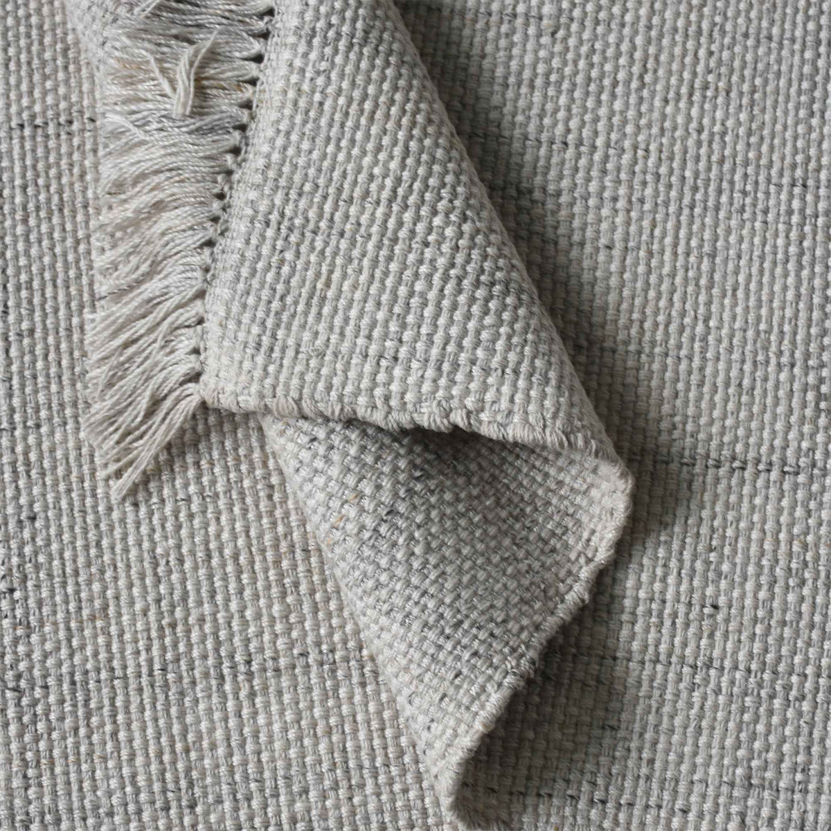 Monolith & Heart Fathom Hand-Woven Recycled PET Rug, Natural White & Grey
