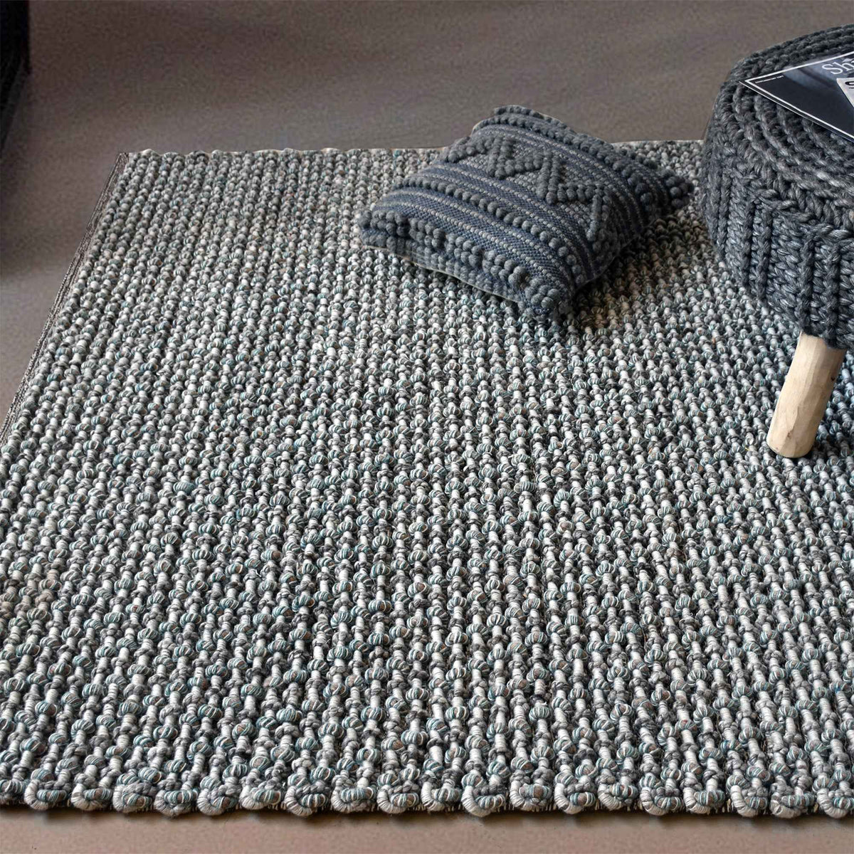 Monolith & Heart Fonax Hand-Woven Wool Rug, Taupe