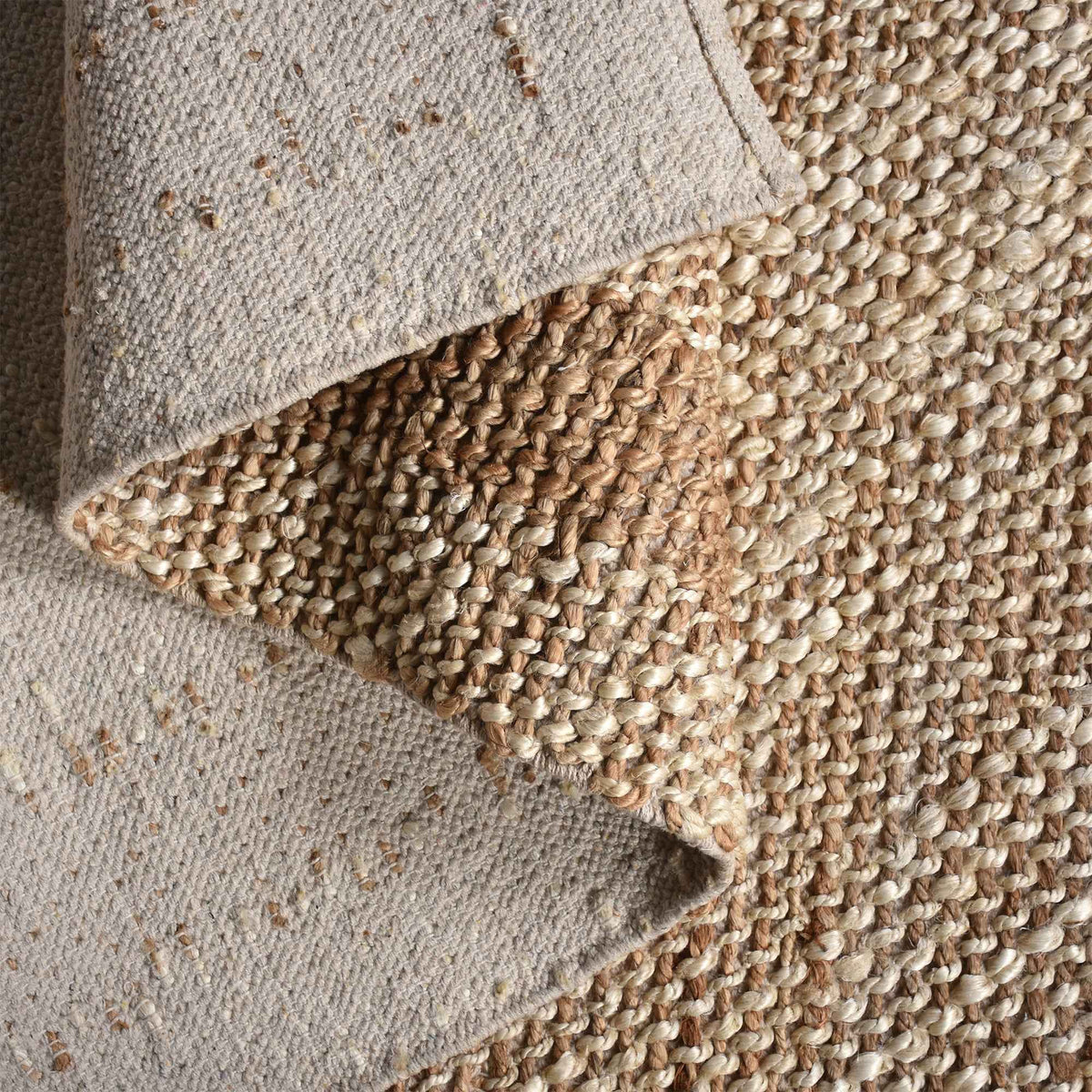 Monolith & Heart Forbo Punja Flatwoven Jute Rug, Ivory & Natural