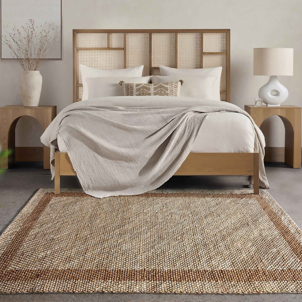 Monolith & Heart Forbo Punja Flatwoven Jute Rug, Ivory & Natural