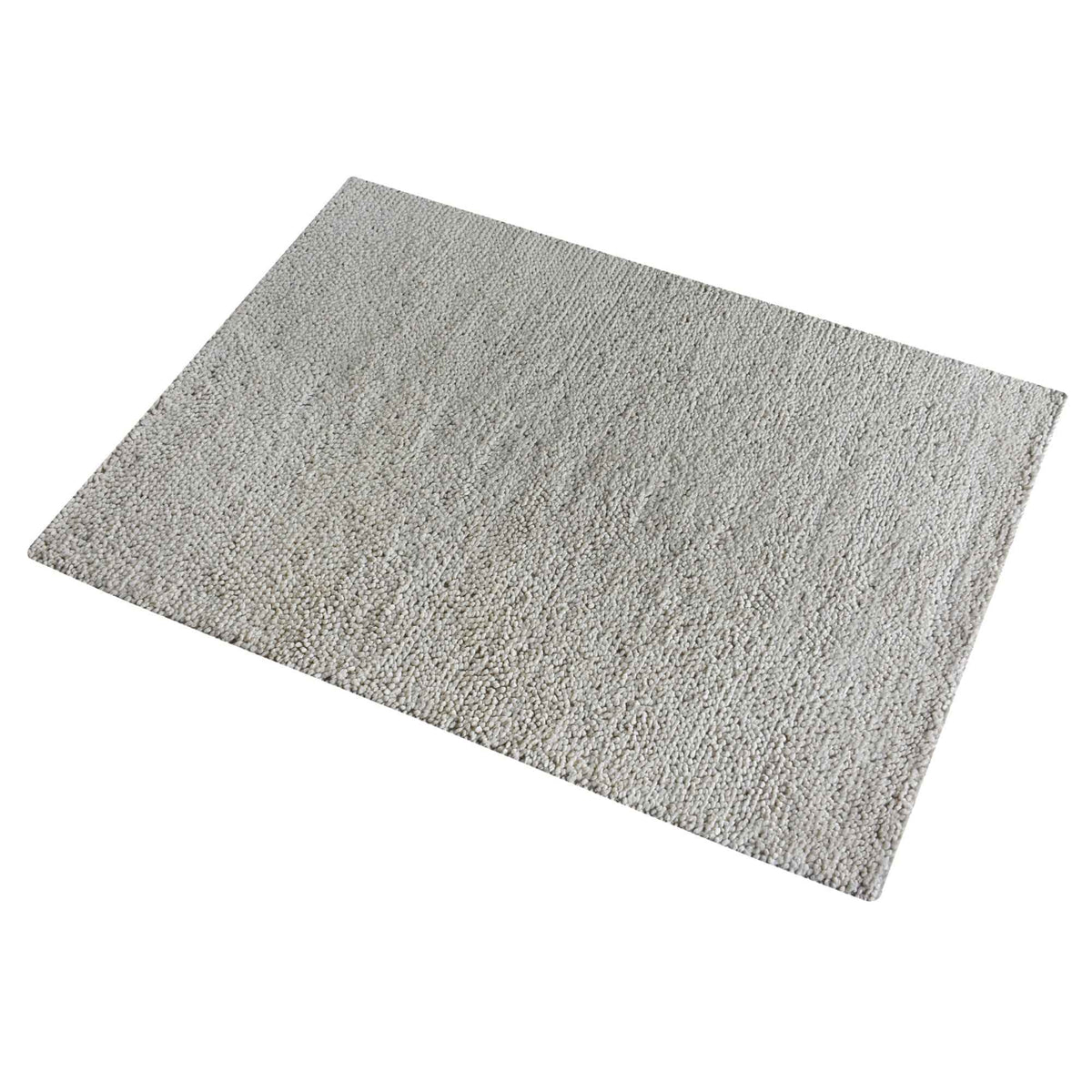 Monolith & Heart Frazier Hand-Woven New Zealand Felted Wool Rug, Natural White