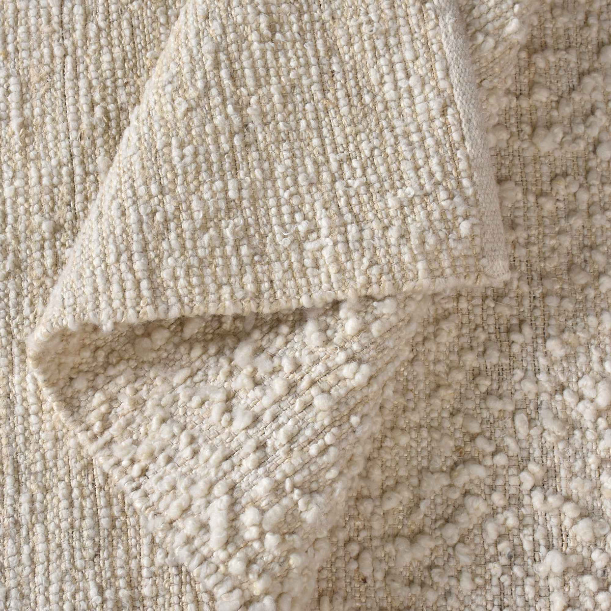 Monolith & Heart Fundo Hand-Woven Wool & Jute Rug, Ivory