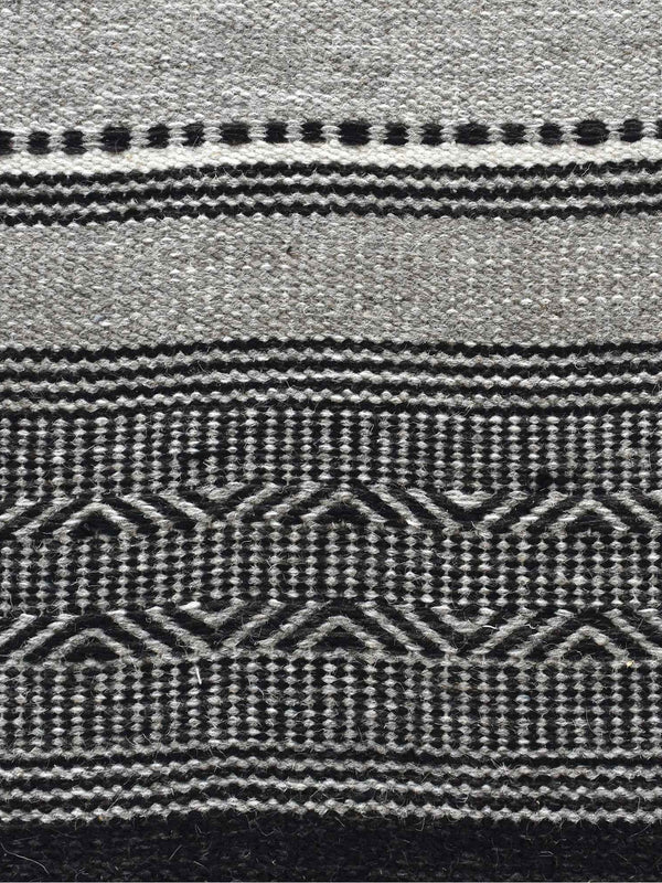 GAJAH RUG - GREY/ CHARCOAL - WOOL