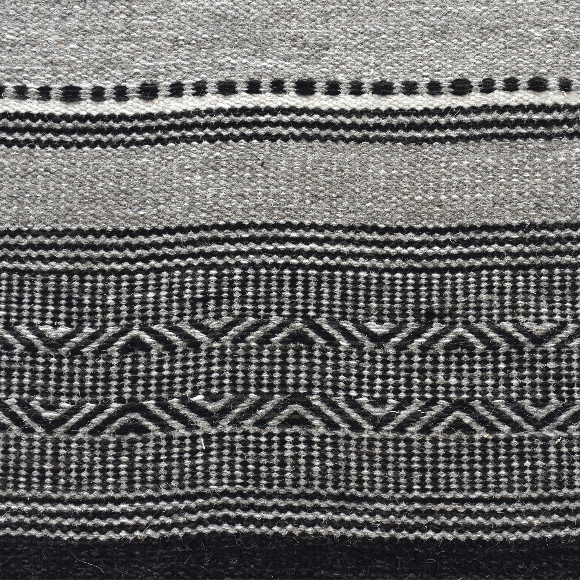 GAJAH RUG - GREY/ CHARCOAL - WOOL