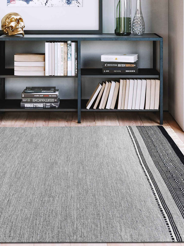GAJAH RUG - GREY/ CHARCOAL - WOOL