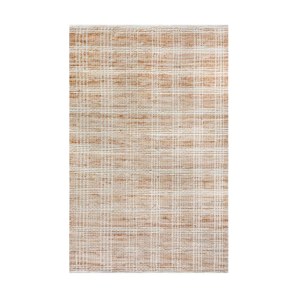 Monolith & Heart Geba Flatweave Jute, Wool & Cotton Rug, Natural & Ivory