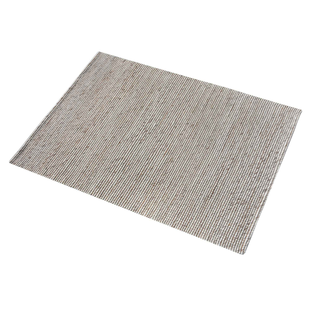 Monolith & Heart Ginita Hand-Woven Jute & Wool Rug, Natural White
