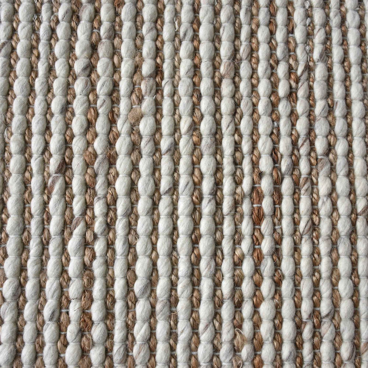 Monolith & Heart Ginita Hand-Woven Jute & Wool Rug, Natural White