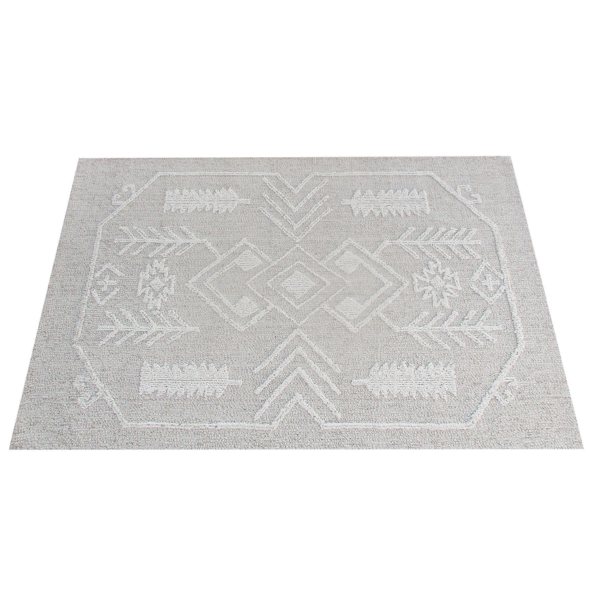 Area Rug, Bedroom Rug, Living Room Rug, Living Area Rug, Indian Rug, Office Carpet, Office Rug, Shop Rug Online, Wool, Natural White, Beige, Hand woven, All Loop, Modern