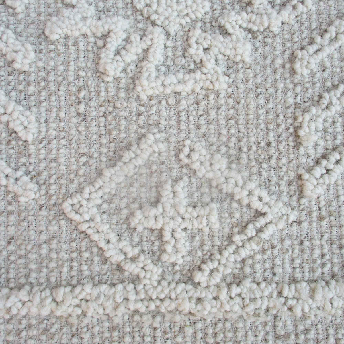 Monolith & Heart Gleben Hand-Woven & Over-Tufted Wool Rug, Natural White & Beige