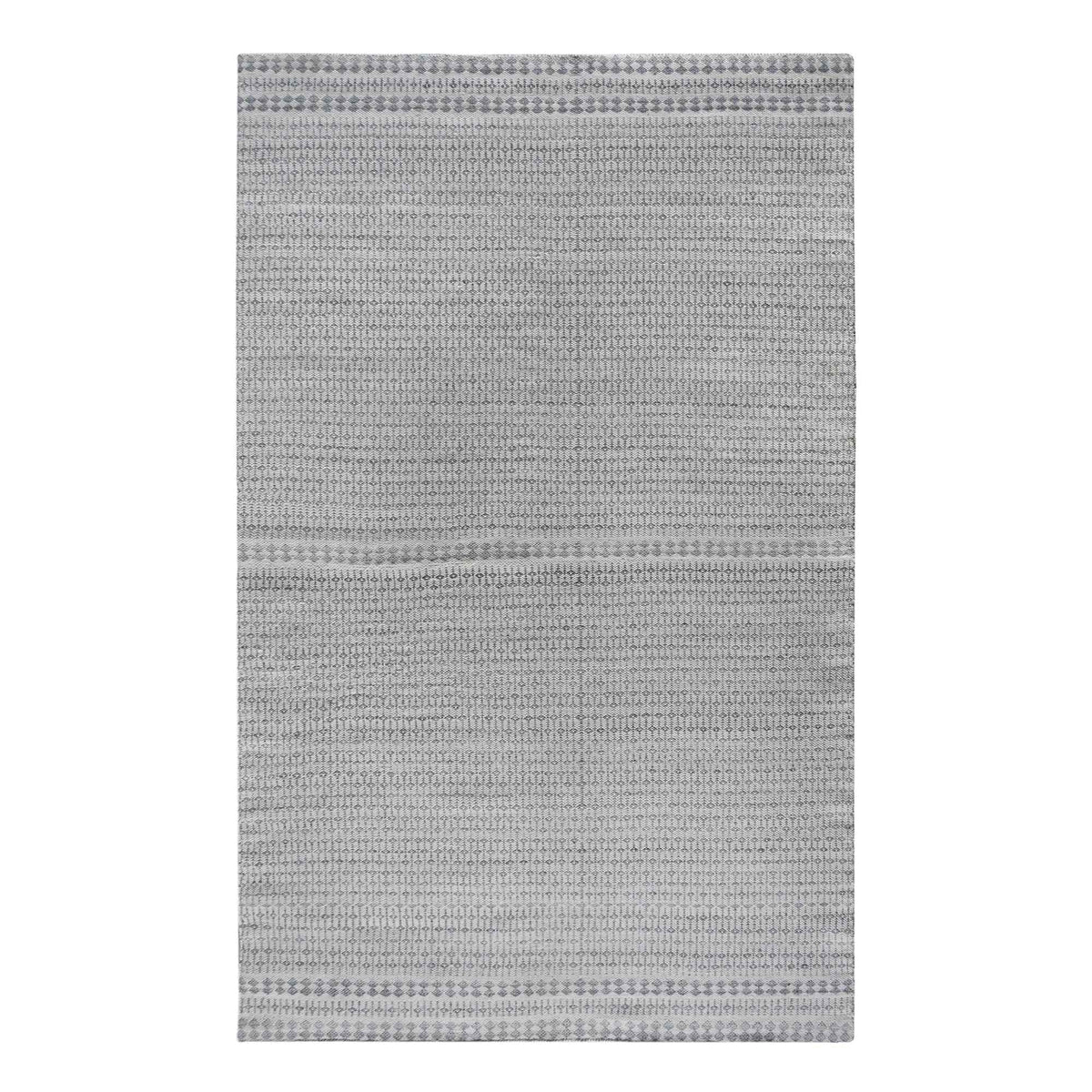 Monolith & Heart Goleta Hand-Woven Recycled PET Rug, Natural White & Grey