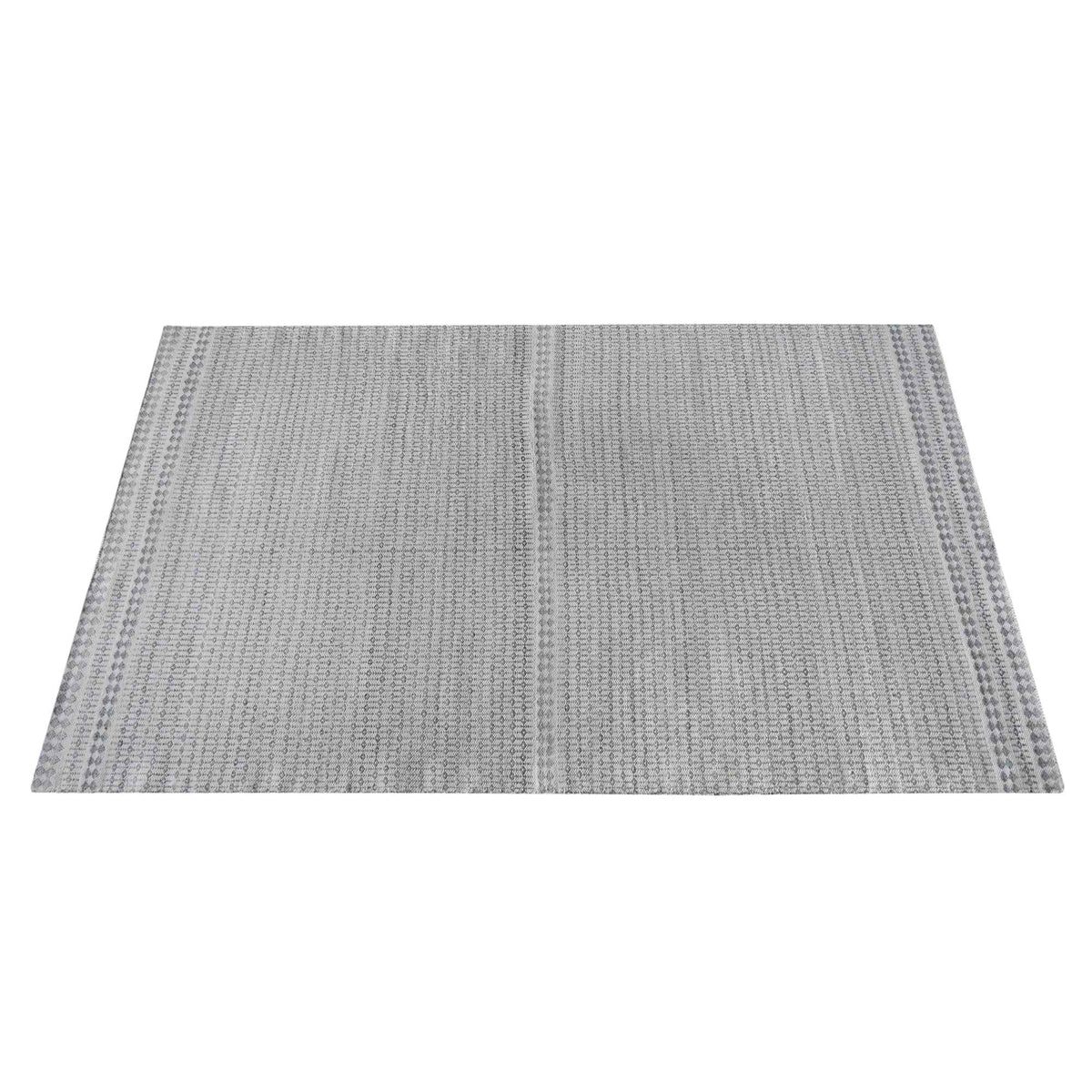 Monolith & Heart Goleta Hand-Woven Recycled PET Rug, Natural White & Grey
