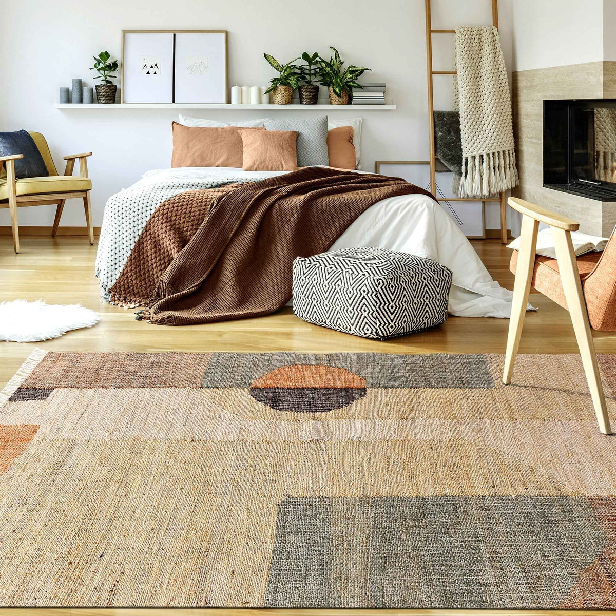 Monolith & Heart Golfito Punja Kelim Jute Rug, Multi
