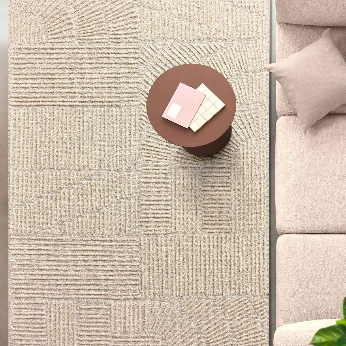 Monolith & Heart Greece Hand-Woven Wool Rug, Natural White