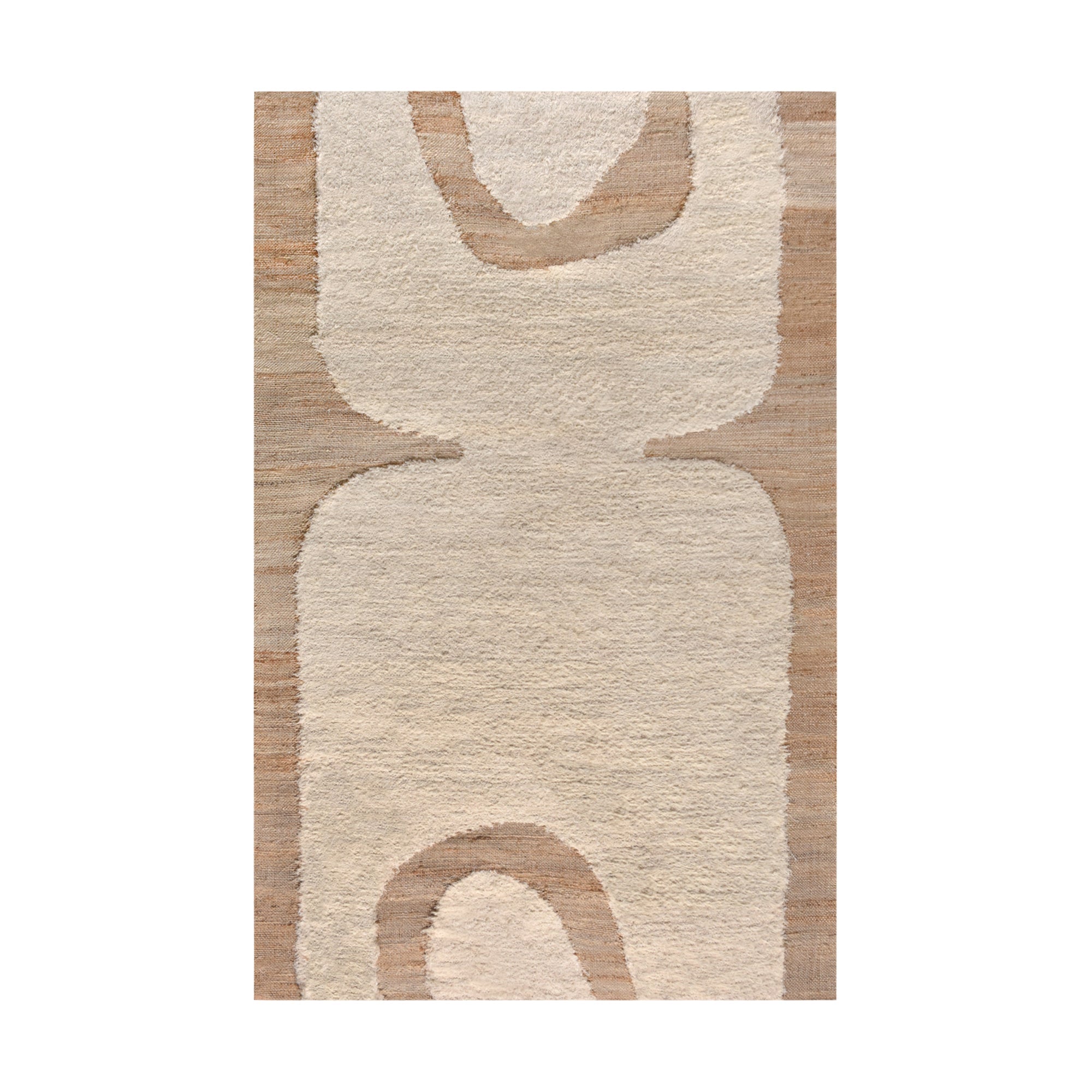 GROUSE RUG - NATURAL/ IVORY - JUTE/COTTON SALVAGE - HANDWOVEN