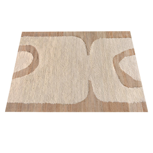 GROUSE RUG - NATURAL/ IVORY - JUTE/COTTON SALVAGE - HANDWOVEN