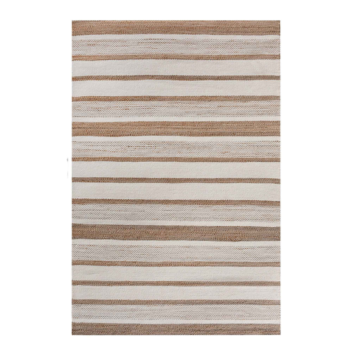 Monolith & Heart Gstrow-II Hand-Woven Jute & Wool Rug, Natural & Natural White