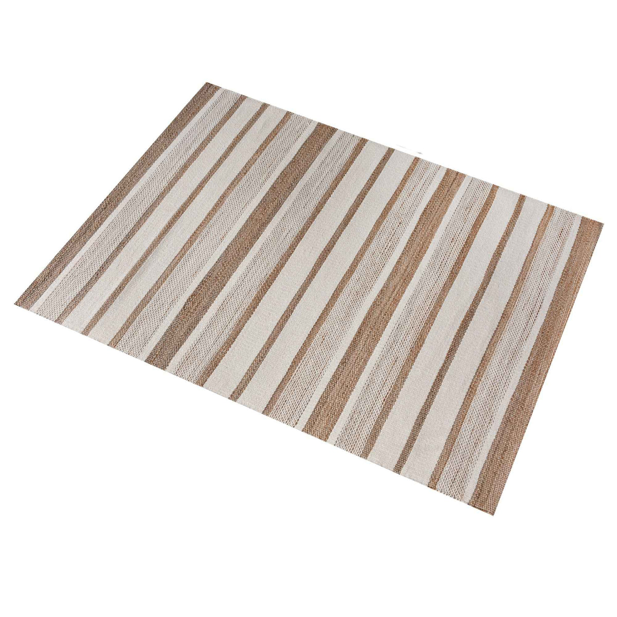 Monolith & Heart Gstrow-II Hand-Woven Jute & Wool Rug, Natural & Natural White