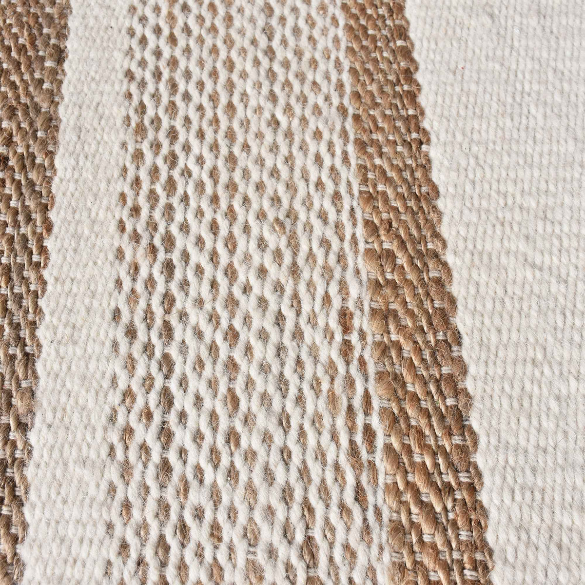 Monolith & Heart Gstrow-II Hand-Woven Jute & Wool Rug, Natural & Natural White
