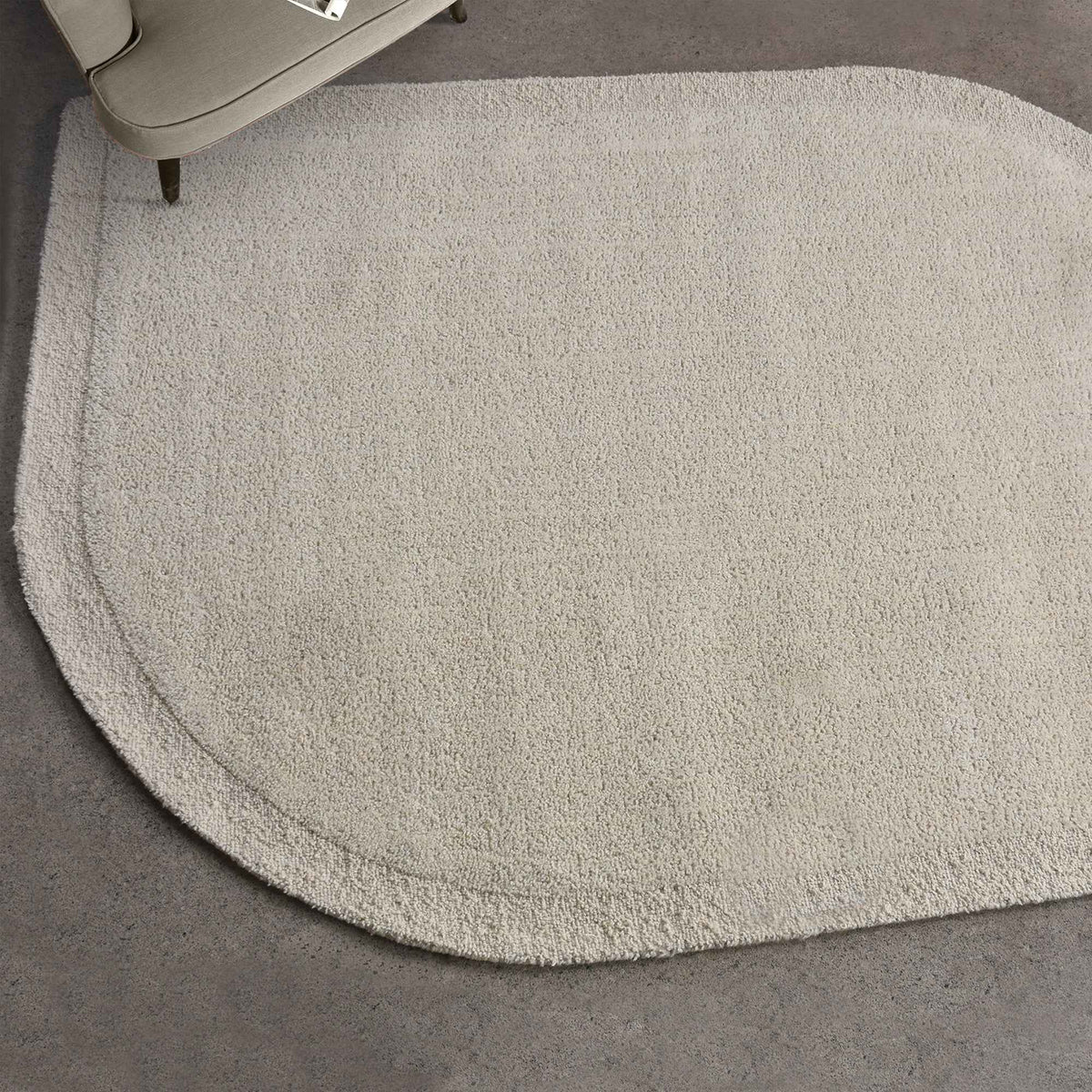 Monolith & Heart Guadiana Hand-Woven & Over-Tufted Wool Rug, Ivory