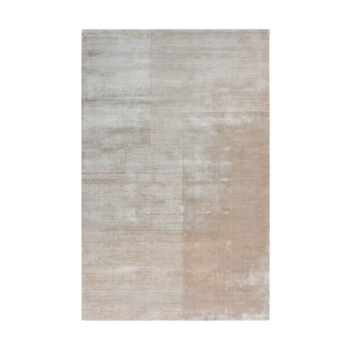 Monolith & Heart Haledon Hand-Woven Viscose & Jute Rug, Beige