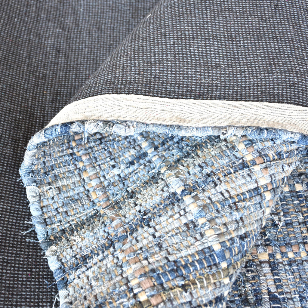 Area Rug, Bedroom Rug, Living Room Rug, Living Area Rug, Indian Rug, Office Carpet, Office Rug, Shop Rug Online, Recycled Fabric, Hemp, Blue, Pitloom, Flat Weave, Textured