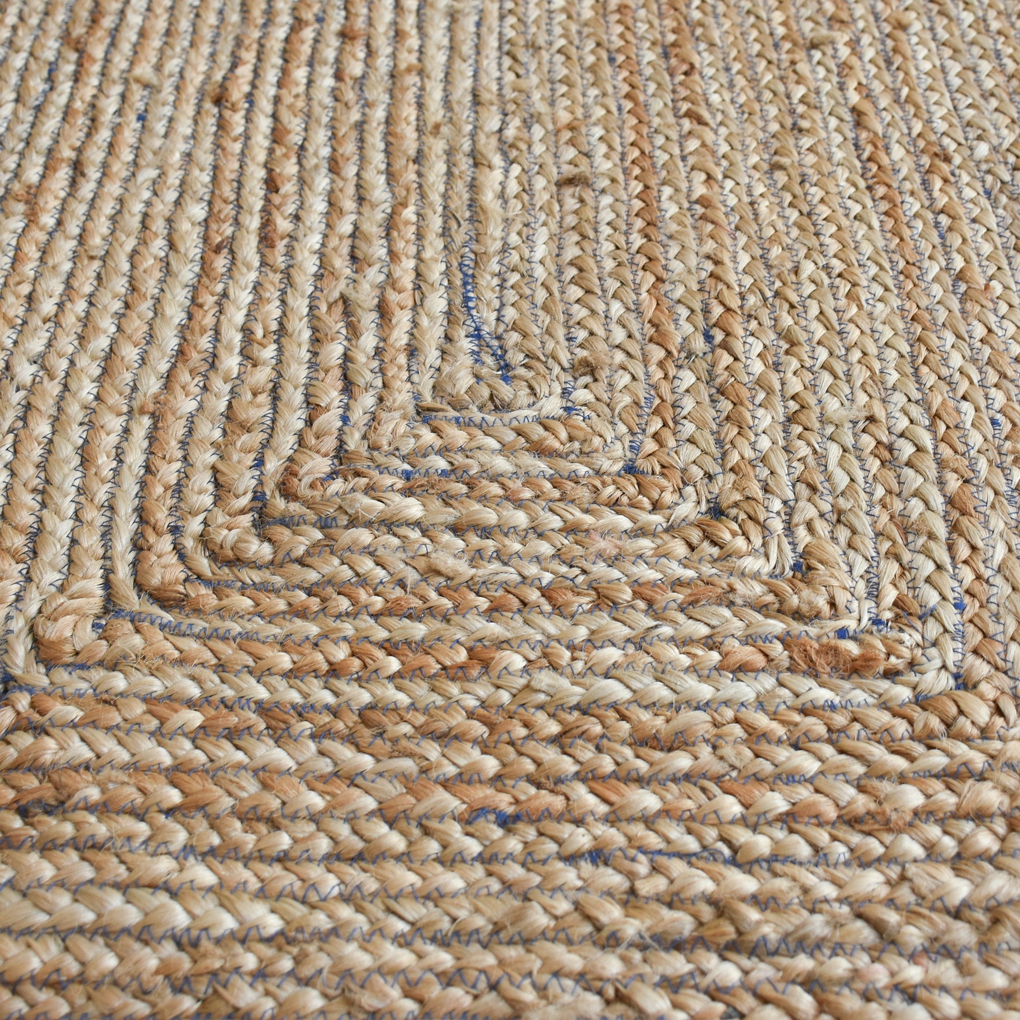 Area Rug, Bedroom Rug, Living Room Rug, Living Area Rug, Indian Rug, Office Carpet, Office Rug, Shop Rug Online, Hemp, Recycled Fabric, Navy, Natural, Hm Stitching, Flat Weave, Braided