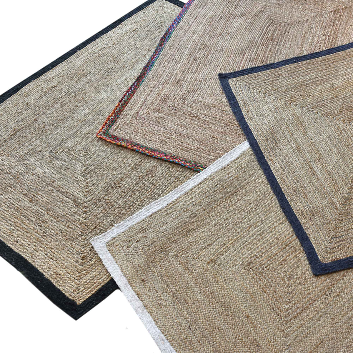Monolith & Heart Haruno Hand-Woven Hemp & Recycled Fabric Rug, Multiple Colours