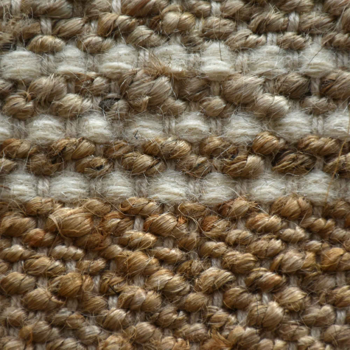 Monolith & Heart Heron Hand-Woven Wool & Hemp Rug, Natural & Natural White