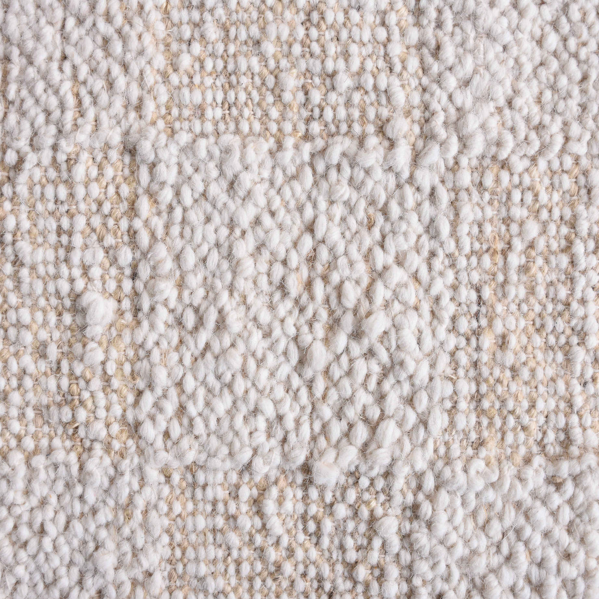 Monolith & Heart Horezu Hand-Woven Wool & Jute Rug, Natural & Ivory