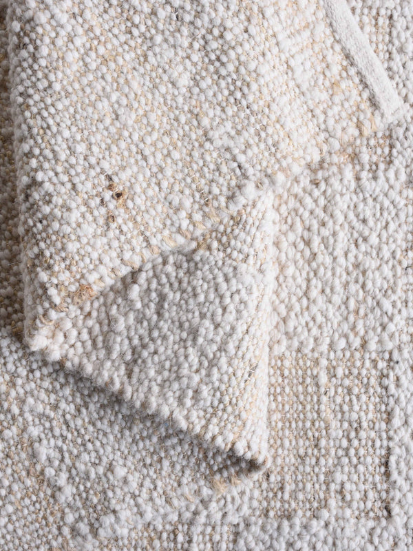 HOREZU RUG - NATURAL/IVORY - HANDWOVEN - WOOL/JUTE