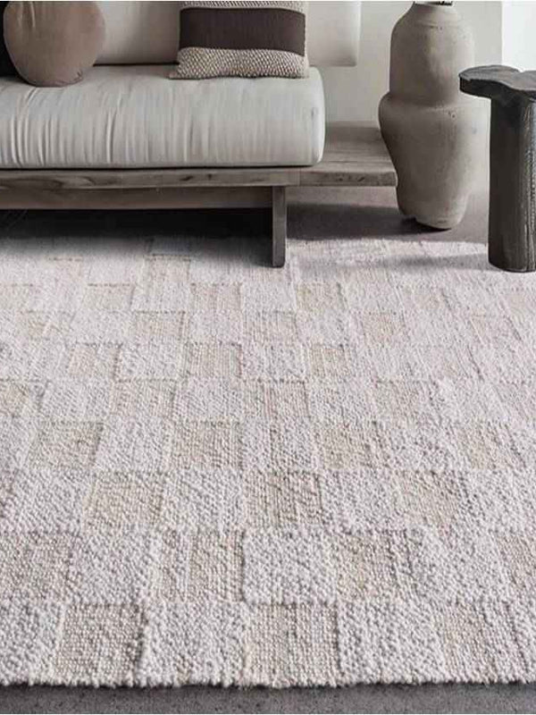 HOREZU RUG - NATURAL/IVORY - HANDWOVEN - WOOL/JUTE