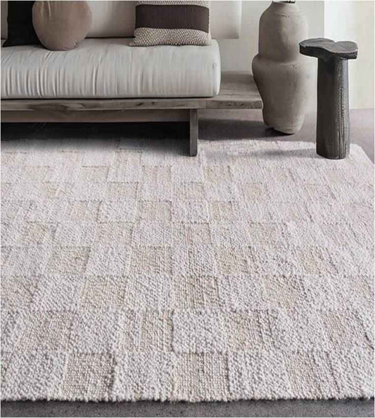 HOREZU RUG - NATURAL/IVORY - HANDWOVEN - WOOL/JUTE