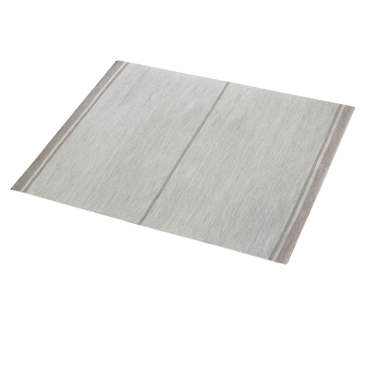 Monolith & Heart Hoyne Punja Kelim Wool Rug, Natural White & Beige