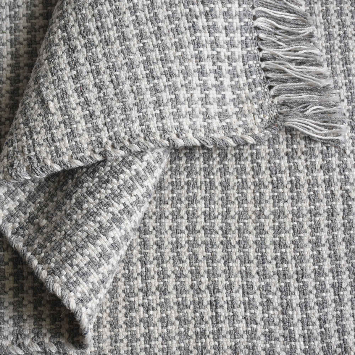 Monolith & Heart Imlay Hand-Woven Recycled PET Rug, Grey & Natural White