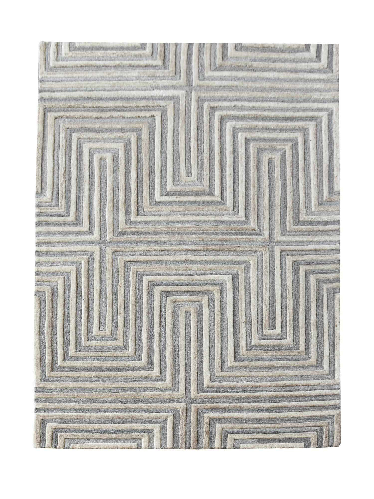 Monolith & Heart Integra Hand-Tufted Wool Rug, Beige & Natural White