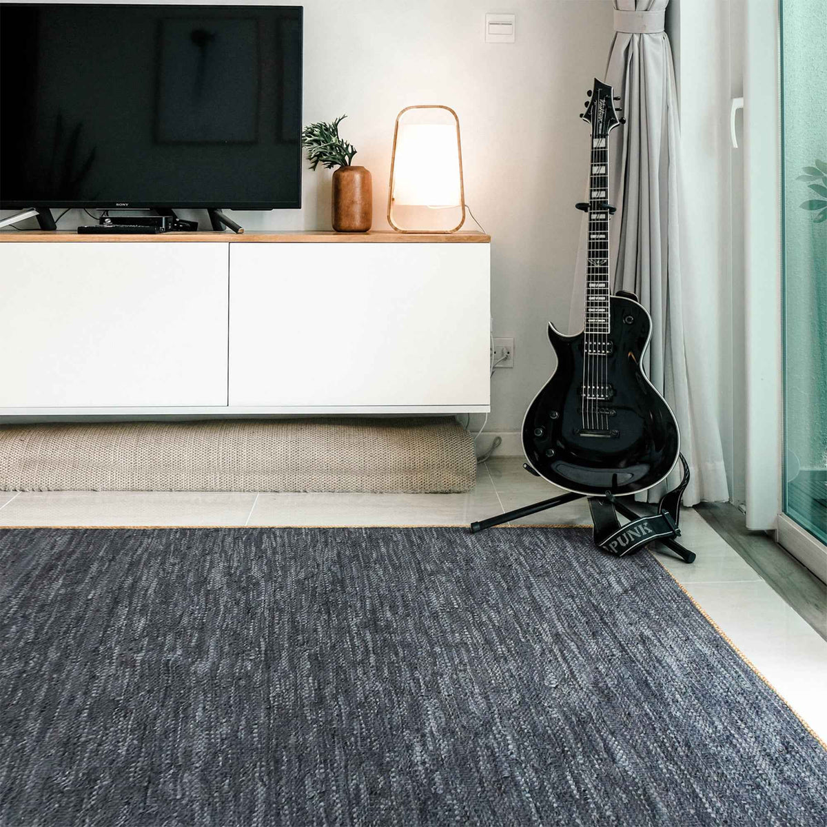 JACMEL RUG - HEMP/ LEATHER