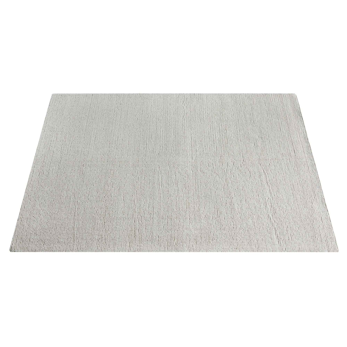 Monolith & Heart Janice Hand-Woven Wool Rug, Natural White