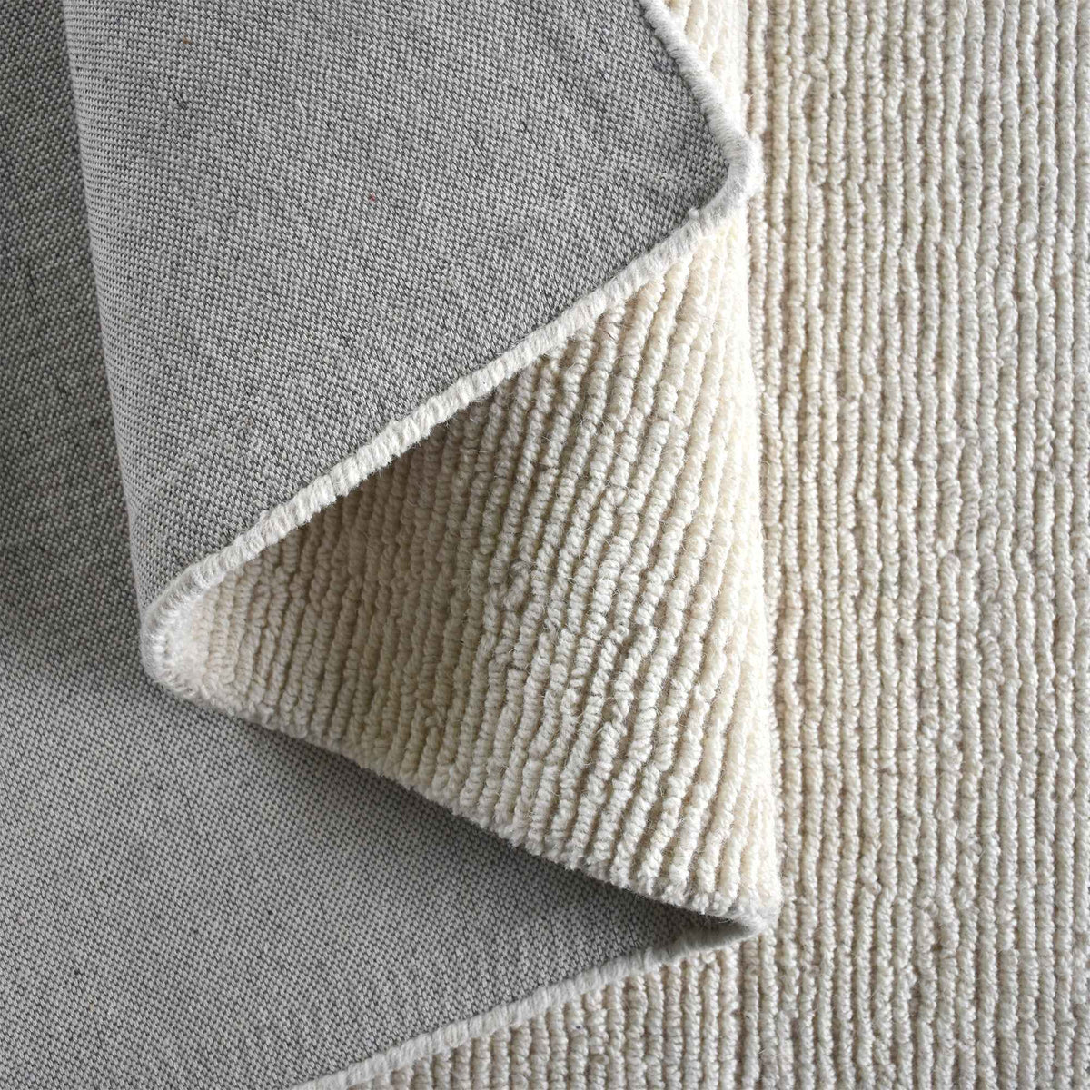 Monolith & Heart Janice Hand-Woven Wool Rug, Natural White