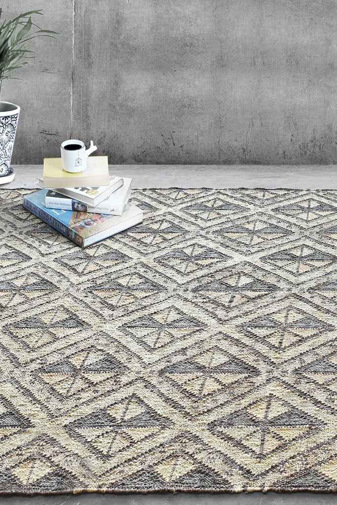 Monolith & Heart Jaubert Hand-Woven Hemp & Linen Rug, Linen & Natural