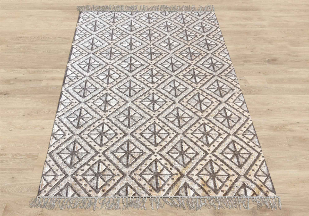 Monolith & Heart Jaubert Hand-Woven Hemp & Linen Rug, Linen & Natural