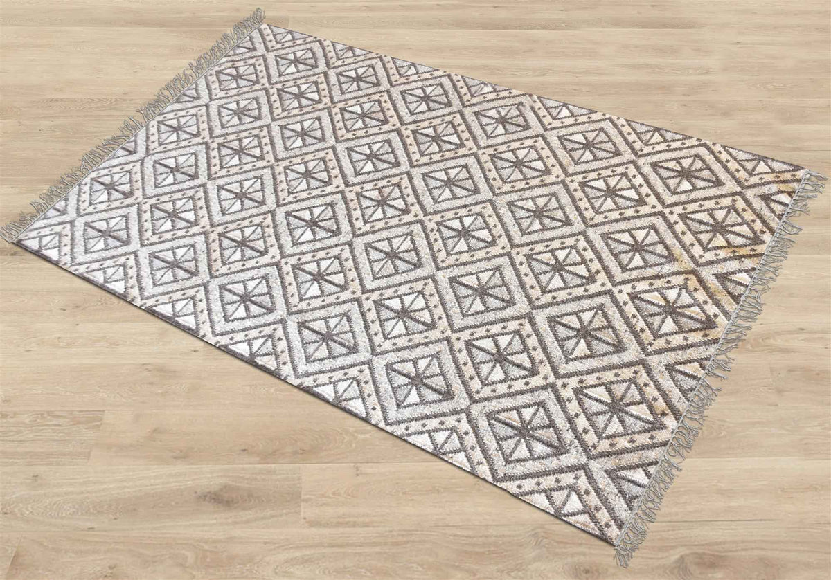 Monolith & Heart Jaubert Hand-Woven Hemp & Linen Rug, Linen & Natural
