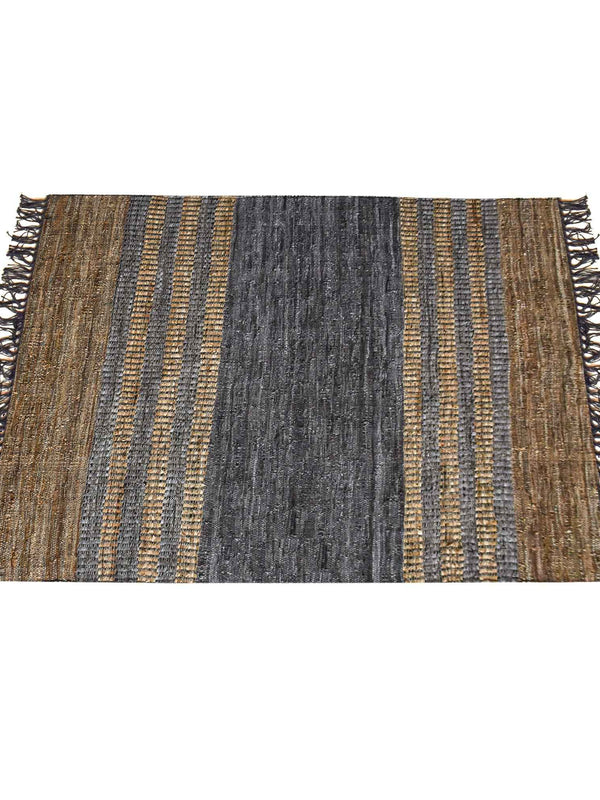 JODAR RUG - LEATHER/ HEMP