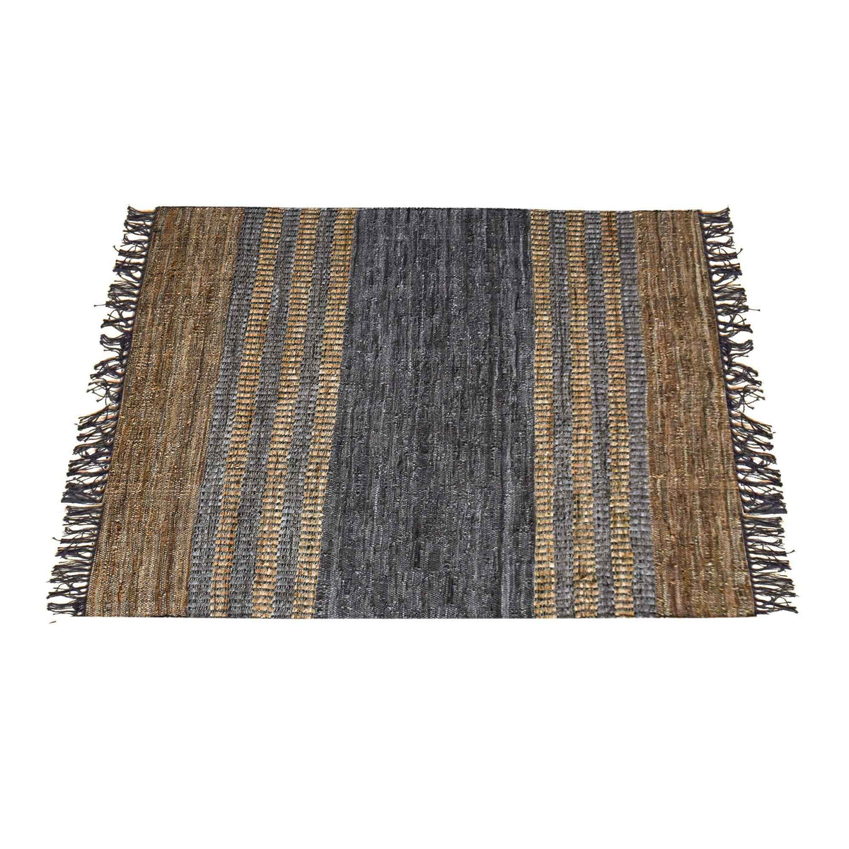 JODAR RUG - LEATHER/ HEMP