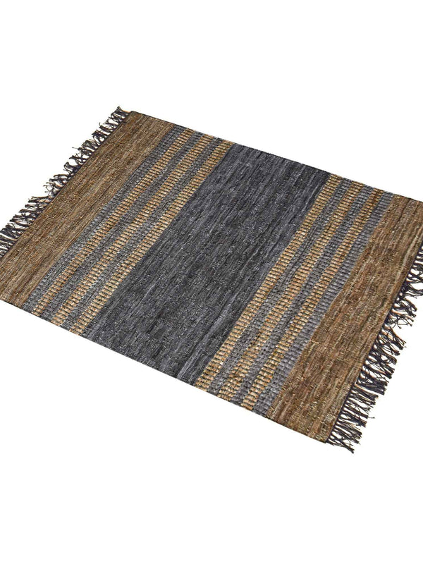 JODAR RUG - LEATHER/ HEMP