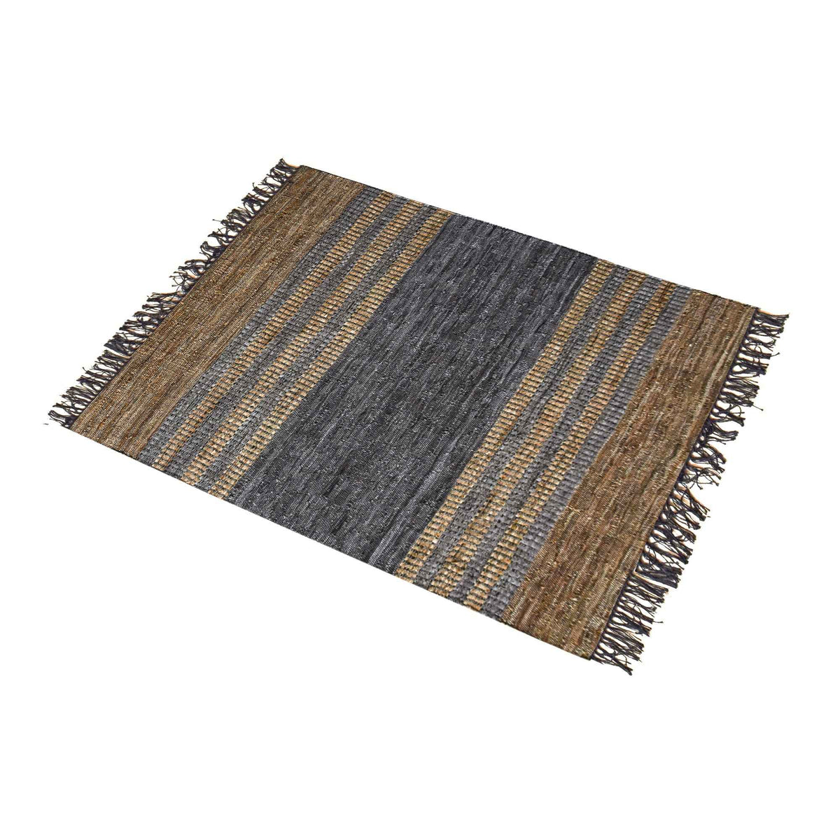 JODAR RUG - LEATHER/ HEMP