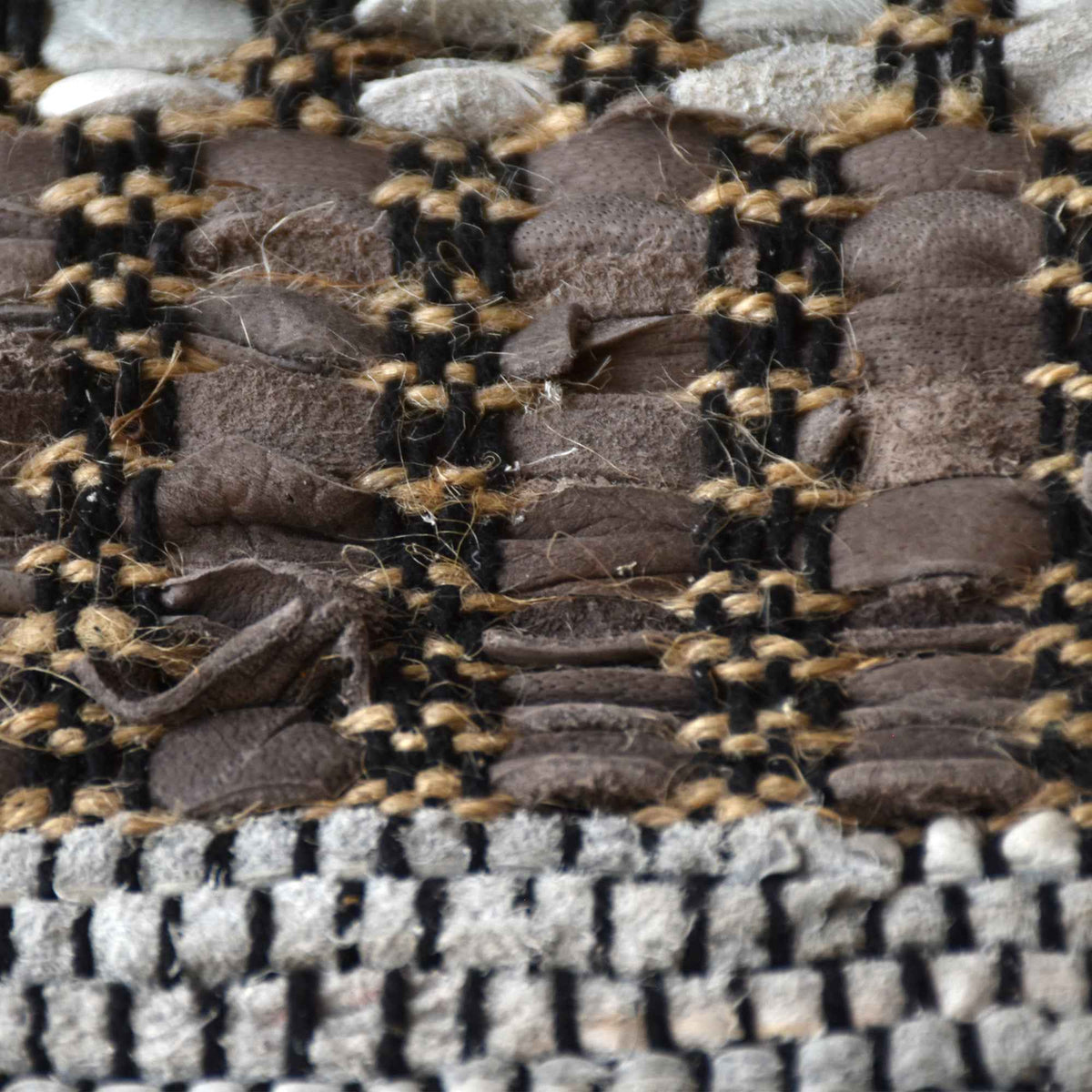JODAR RUG - LEATHER/ HEMP