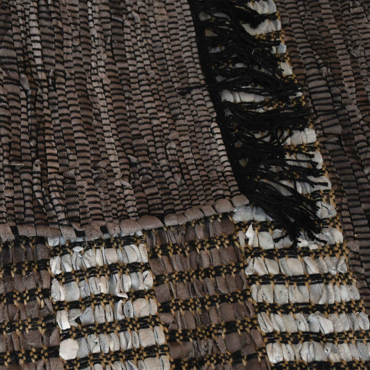 JODAR RUG - LEATHER/ HEMP